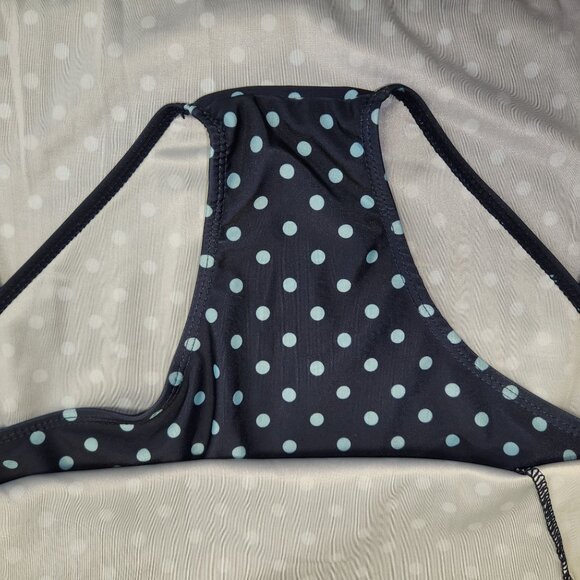 Danify Womens 48 US 16 Navy Blue Polka Dot Swim Dress With Adjustable Straps 215 - Picture 4 of 8